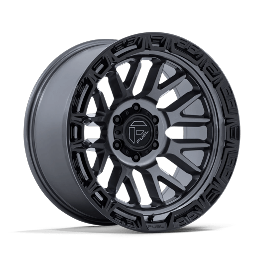 Fuel 1PC FC890 RAIL 17x9 Gloss Gunmetal W/ G-Blk Lip 6x135 1mm