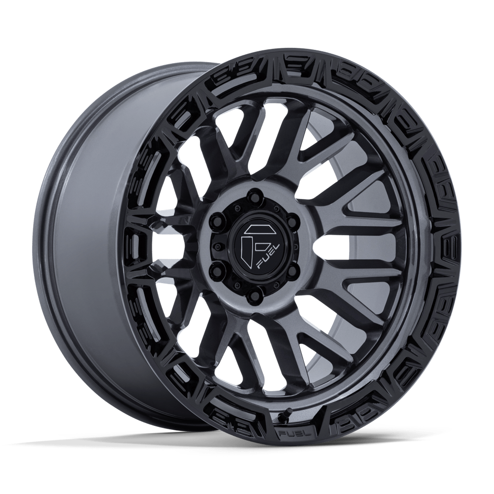 Fuel 1PC FC890 RAIL 17x9 Gloss Gunmetal W/ G-Blk Lip 6x135 1mm