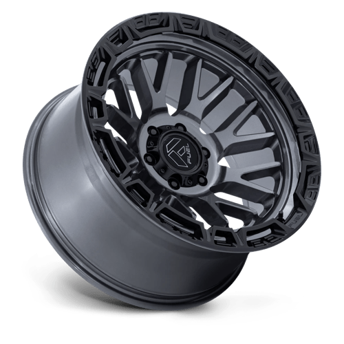 Fuel 1PC FC890 RAIL 17x9 Gloss Gunmetal W/ G-Blk Lip 6x135 1mm