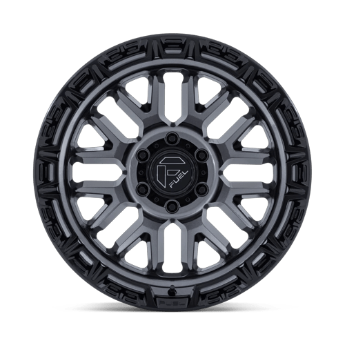 Fuel 1PC FC890 RAIL 17x9 Gloss Gunmetal W/ G-Blk Lip 6x135 1mm