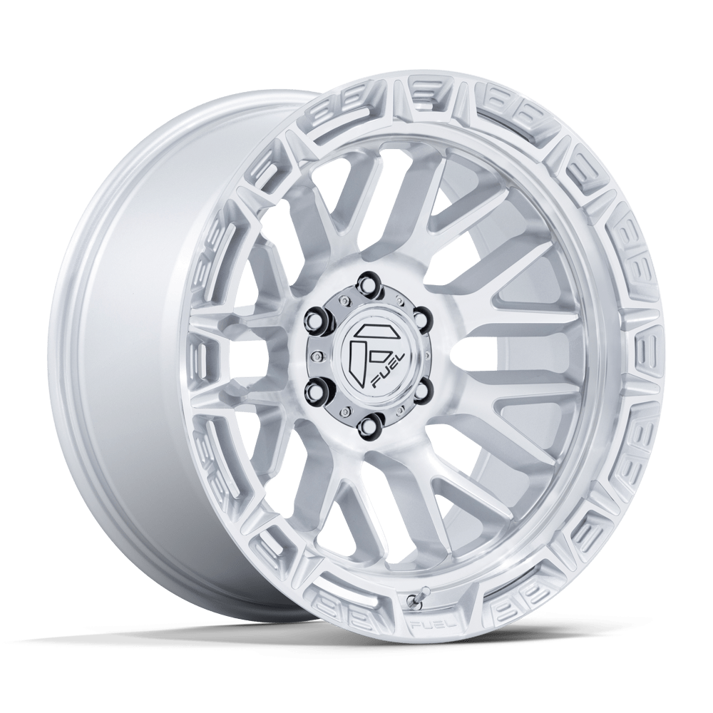 Fuel 1PC FC890 RAIL 17x9 Gloss Silver W/ Machined Face 6x135 -12mm