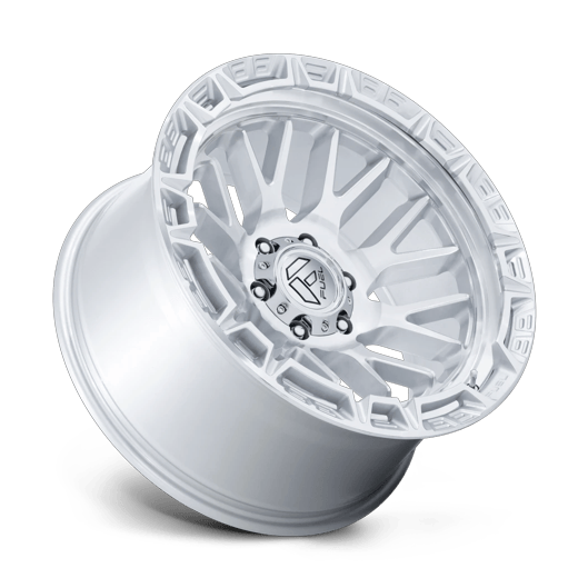 Fuel 1PC FC890 RAIL 17x9 Gloss Silver W/ Machined Face 6x135 -12mm