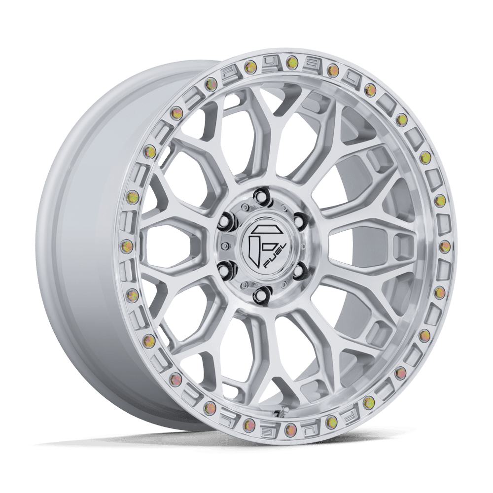 Fuel 1PC FC901 TALON 17x9 Gloss Silver W/ Machined Face 6x135 1mm