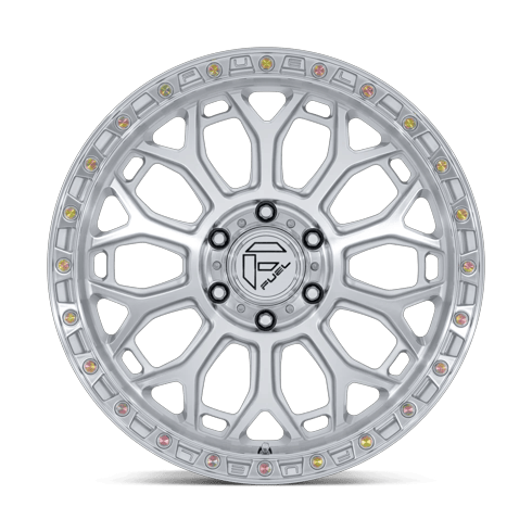 Fuel 1PC FC901 TALON 17x8.5 Gloss Silver W/ Machined Face 6x135 25mm