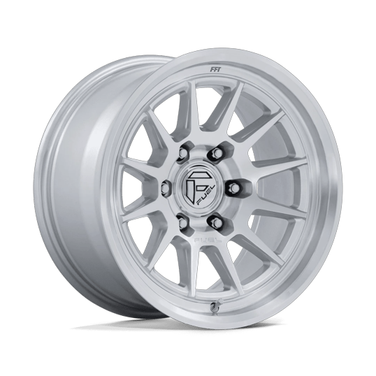 Fuel 1PC FC902 SPUR 17x9 Gloss Silver W/ Machined Face 6x135 -12mm