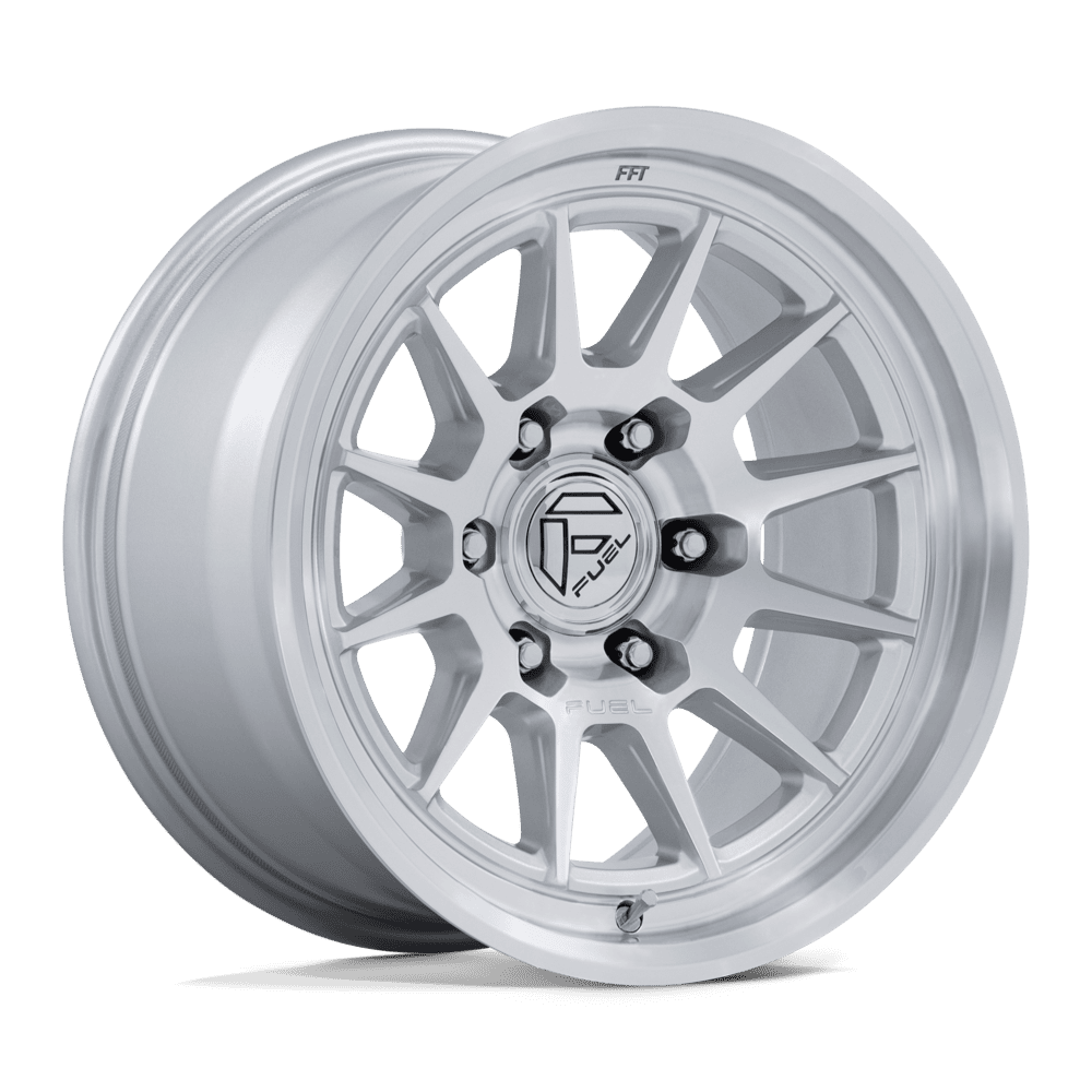 Fuel 1PC FC902 SPUR 17x9 Gloss Silver W/ Machined Face 6x135 1mm