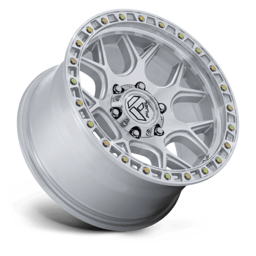Fuel 1PC FC908 PUMA 17x9 Gloss Silver W/ Machined Face 6x135 1mm
