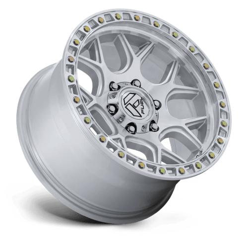 Fuel 1PC FC908 PUMA 17x9 Gloss Silver W/ Machined Face 6x135 -12mm