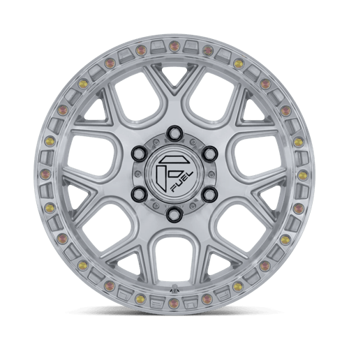 Fuel 1PC FC908 PUMA 17x9 Gloss Silver W/ Machined Face 6x135 1mm