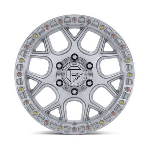 Fuel 1PC FC908 PUMA 17x9 Gloss Silver W/ Machined Face 6x135 -12mm