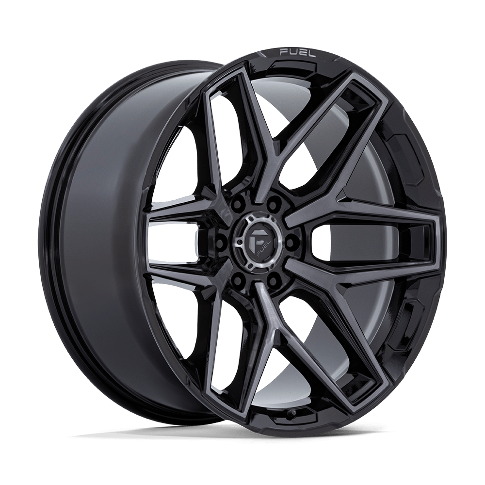 Fuel 1PC FLUX 18x9 Gloss Black Brush Fc Gray Dddt 6x135 20mm