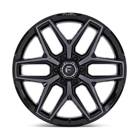 Fuel 1PC FLUX 17x9 Gloss Black Brush Fc Gray Dddt 6x135 1mm