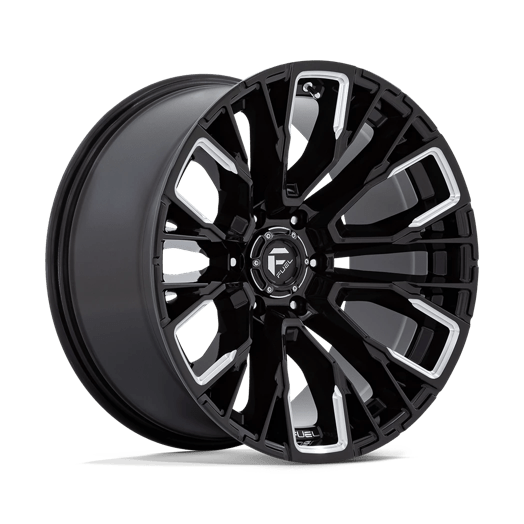 Fuel 1PC D849 REBAR 17x9 Gloss Black Milled 6x135 -12mm