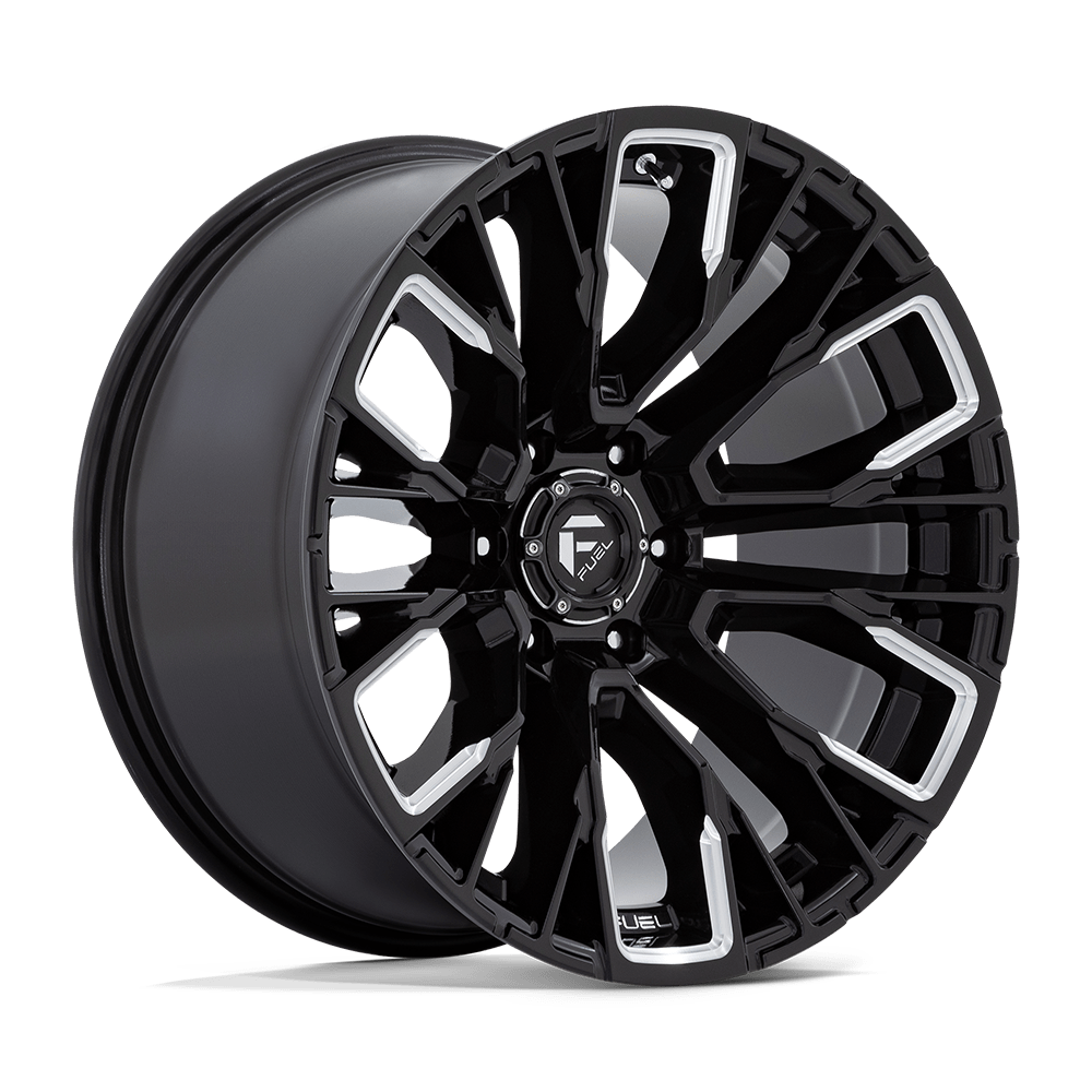 Fuel 1PC D849 REBAR 17x9 Gloss Black Milled 6x135 1mm