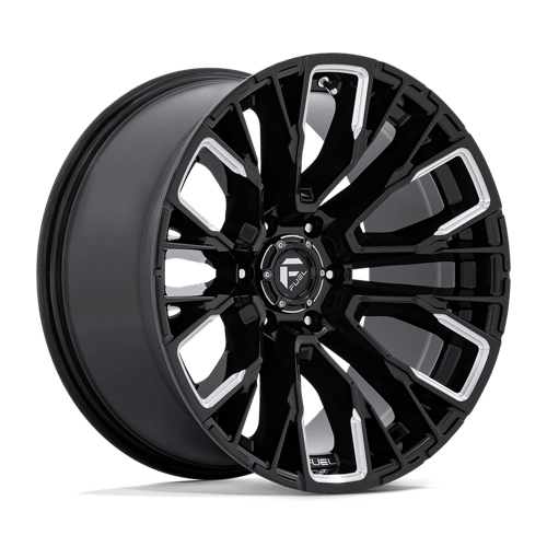 Fuel 1PC D849 REBAR 17x9 Gloss Black Milled 6x135 1mm