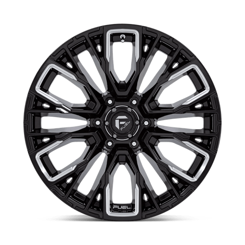 Fuel 1PC D849 REBAR 17x9 Gloss Black Milled 6x135 1mm