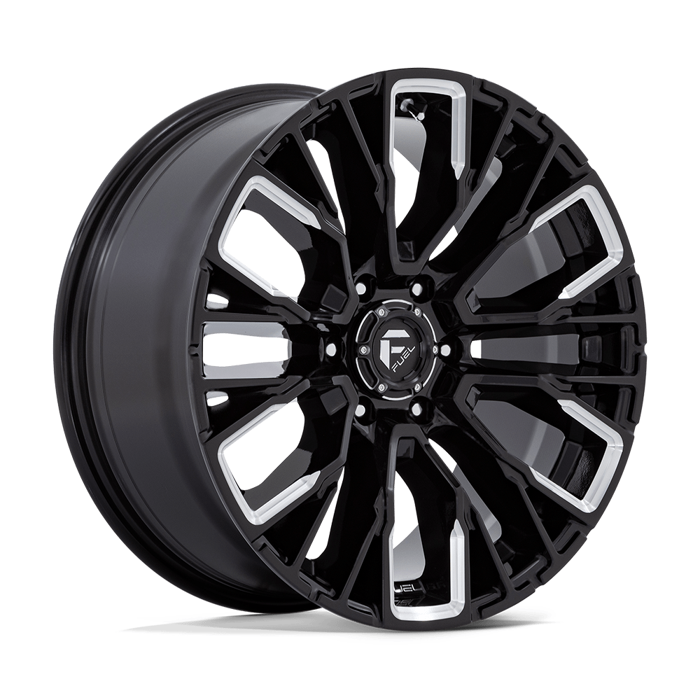 Fuel 1PC D849 REBAR 20x9 Gloss Black Milled 6x135 20mm