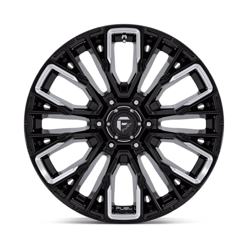 Fuel 1PC D849 REBAR 20x9 Gloss Black Milled 6x135 20mm