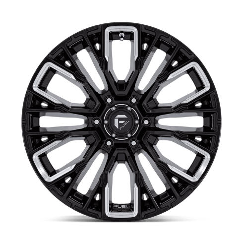 Fuel 1PC D849 REBAR 20x9 Gloss Black Milled 6x135 20mm
