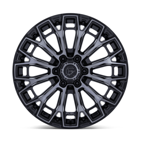 Fuel 1PC FC882 TRAX 17x9 Gloss Black Machined Face Dtcc 6x135 -12mm