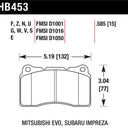 Hawk 03-06 Evo / 04-09 STi / 09-10 Genesis Coupe (Track Only) / 2010 Camaro SS HT-10 Race Front Bra