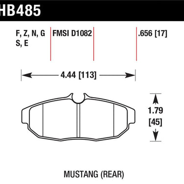 Hawk 11 Ford Mustang 5.0L / 05-10 GT / 07-11 Shelby GT500 DTC-60 Race Rear Brake Pads