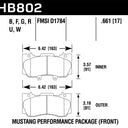 Hawk 15-17 Ford Mustang GT DTC-60 Race Front Brake Pads