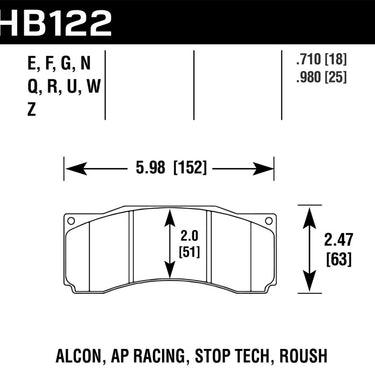 Hawk StopTech ST-60 Caliper HPS Street Brake Pads