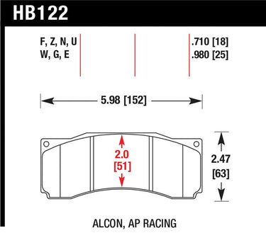 Hawk StopTech ST-60 Caliper HPS Street Brake Pads