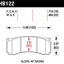 Hawk Stoptech ST-60 Caliper DTC-60 Race Brake Pads