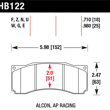 Hawk Stoptech ST-60 Caliper DTC-70 Race Brake Pads