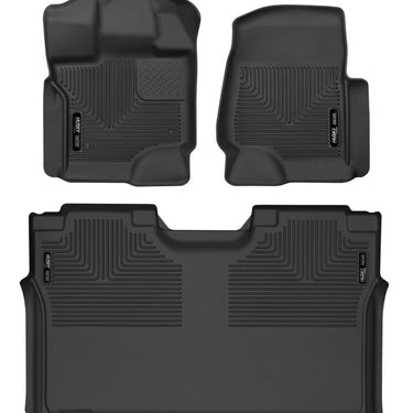 Husky Liners 15-23 Ford F-150 SuperCrew Weatherbeater Black Front & 2nd Seat Floor Liners