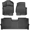 Husky Liners 21-23 Ford F-150 CC SC X-Act Contour Front & Second Row Seat Floor Liners - Black