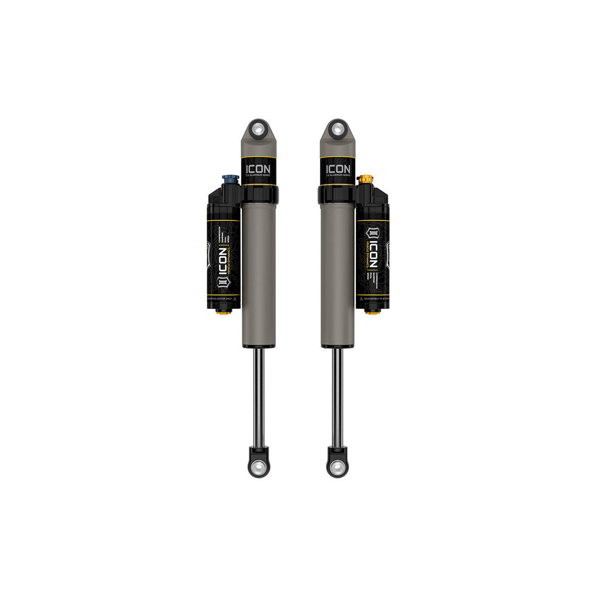 ICON 97721XP rear 2.5 Series piggyback-reservoir CDXS shock pair