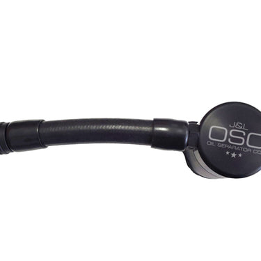 J&L 05-10 Ford Mustang GT Driver Side Oil Separator 3.0 V2 - Black Anodized
