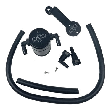 J&L 05-10 Ford Mustang GT/Bullitt/Saleen Passenger Side Oil Separator 3.0 - Black Anodized