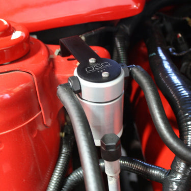 J&L 05-10 Ford Mustang GT/Bullitt/Saleen Passenger Side Oil Separator 3.0 - Clear Anodized