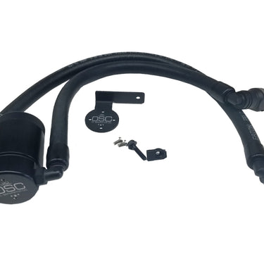 J&L 11-17 Ford F-150 5.0L / 11-14 Ford F-150 6.2L Driver Side Oil Separator 3.0- Black Anodized