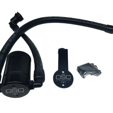 J&L 2011-2017 Ford Mustang GT Driver Side Oil Separator 3.0 - Black Anodized