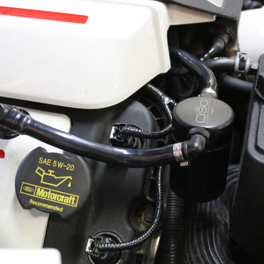 J&L 2011-2017 Mustang GT; 2015-2020 GT350 Passenger Side Oil Separator 3.0 - Black Anodized