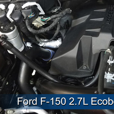 J&L 2011-2025 Ford F-150 2.7L/3.5L/5.0L Passenger Side Oil Separator 3.0 - Clear Anodized