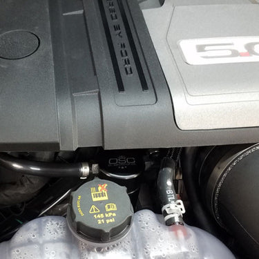 J&L 2018-2023 Ford Mustang GT Passenger Side Oil Separator 3.0 - Black Anodized