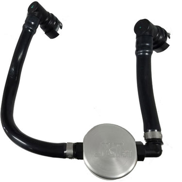 J&L 2018-2023 Ford Mustang GT Passenger Side Oil Separator 3.0 - Clear Anodized