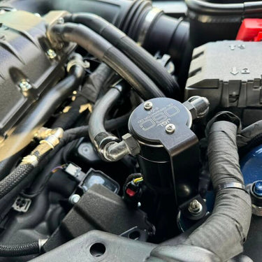 J&L 24-25 Ford Mustang GT w/ Whipple Supercharger Oil Separator 3.0 PCV Side - Black Anodized
