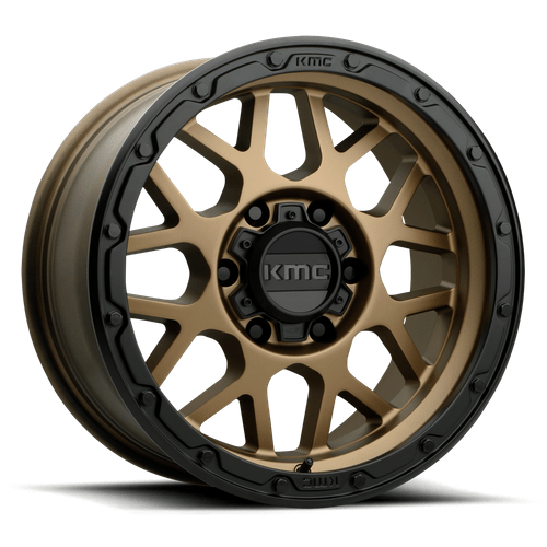 KMC KM535 GRENADE OFF-ROAD 17x9 Matte Bronze W/ M-Black Lip 6x135 -12mm
