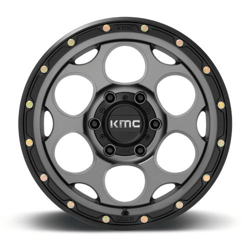 KMC KM541 DIRTY HARRY 17x8.5 Satin Gray W/ Black Lip 6x135 0mm