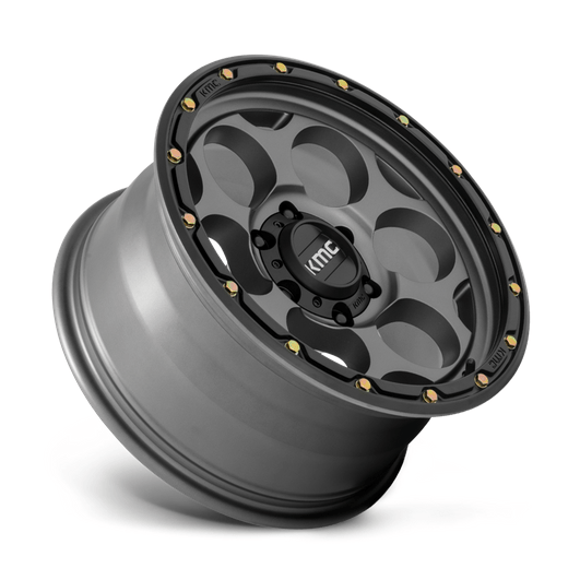 KMC KM541 DIRTY HARRY 17x8.5 Satin Gray W/ Black Lip 6x135 0mm