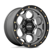 KMC KM541 DIRTY HARRY 17x8.5 Satin Gray W/ Black Lip 6x135 0mm