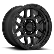 KMC KM544 MESA 17x8.5 Satin Black W/ Gloss Black Lip 6x135 0mm