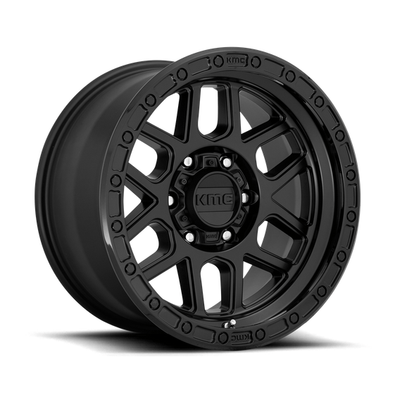 KMC KM544 MESA 17x8.5 Satin Black W/ Gloss Black Lip 6x135 0mm